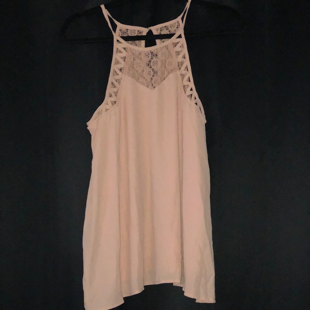 Flowy light pink blouse